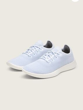 ALLBIRDS SHOES Light Blue Women's Knit Lace-Up Sneakers